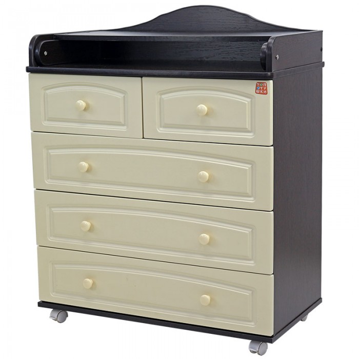 Комод Топотушки Ричард 5 ящ. МДФ 800/5 (венге+сл.кость)