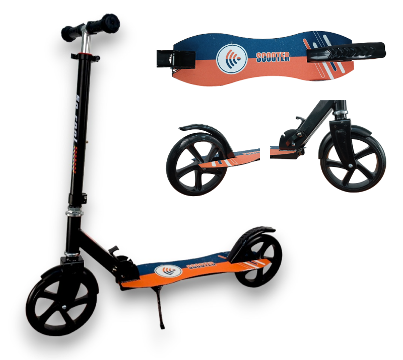 Самокат 2-х колесный Х PU 200 мм (Black/черный)