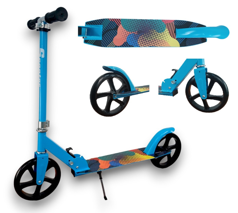 Самокат 2-х колесный PU 200 мм (Blue/синий)