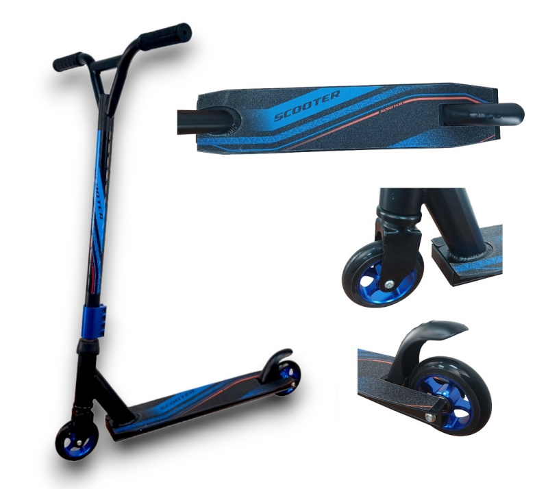 Самокат 2-х колесный трюковый PU-AL (Blue/синий)