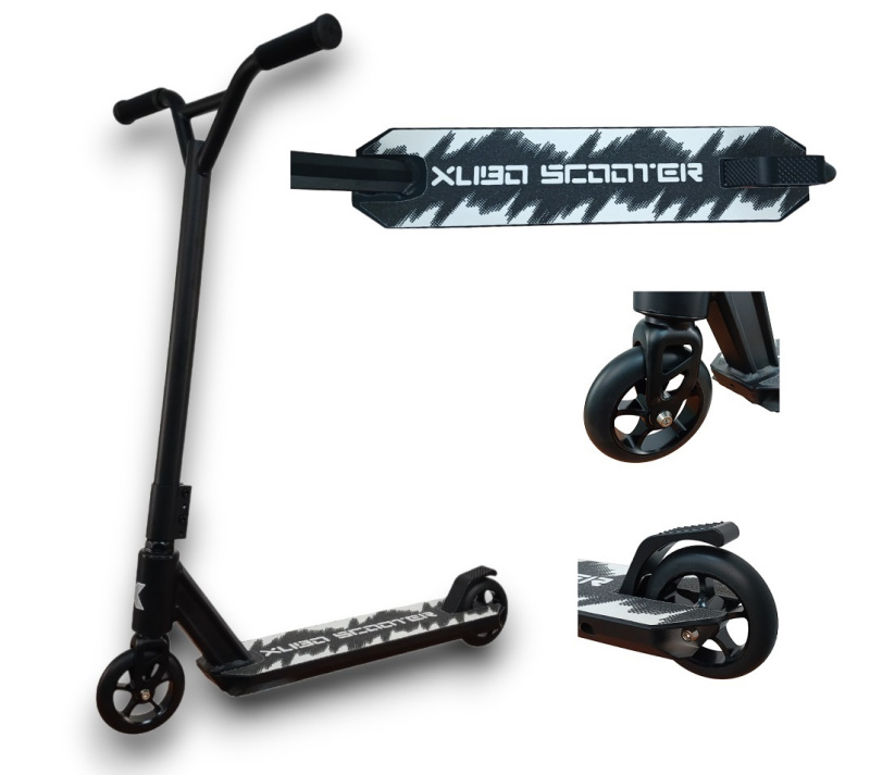 Самокат 2-х колесный трюковый PU-AL (Black/черный)