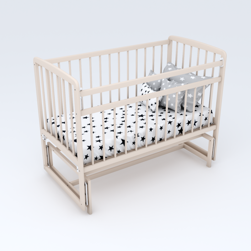 Кроватка ЗАЙКА МАЯТНИК (Бежевый)