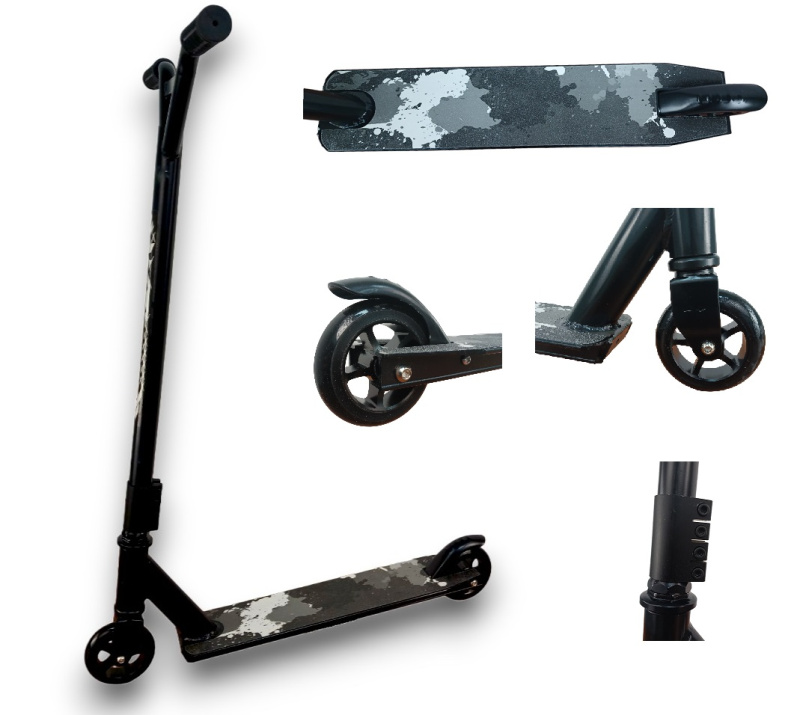 Самокат 2-х колесный трюковый PU-AL (Black/черный)