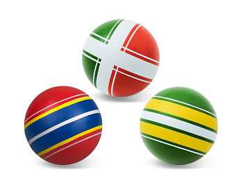 Мяч резиновый  d125мм ручное окрашивание Серия "Классика" (крестики нолики, наш мяч, ободок)